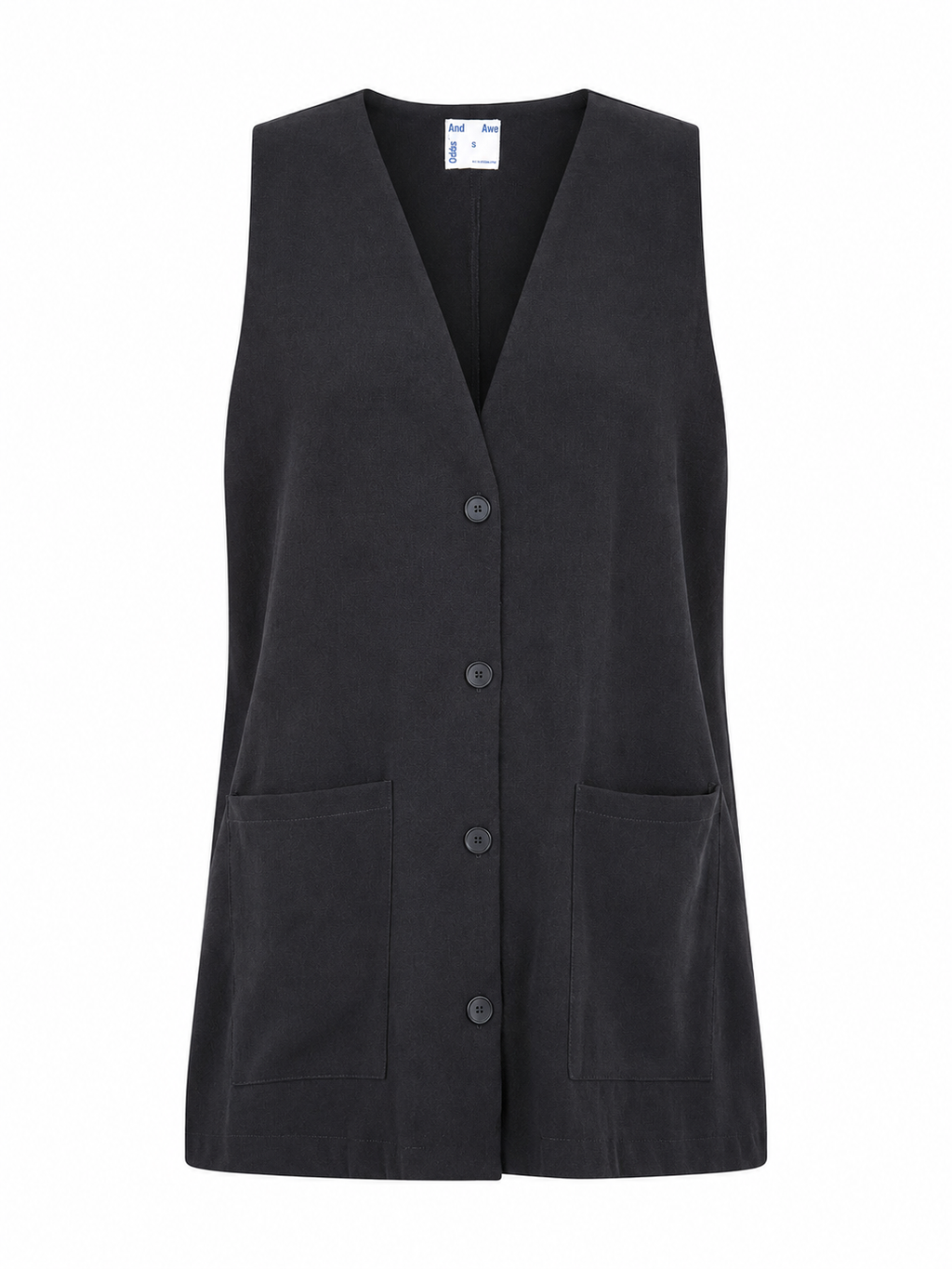 FREE WILL DRESS/VEST IN BLACK