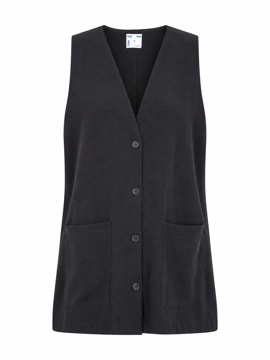 FREE WILL DRESS/VEST IN BLACK