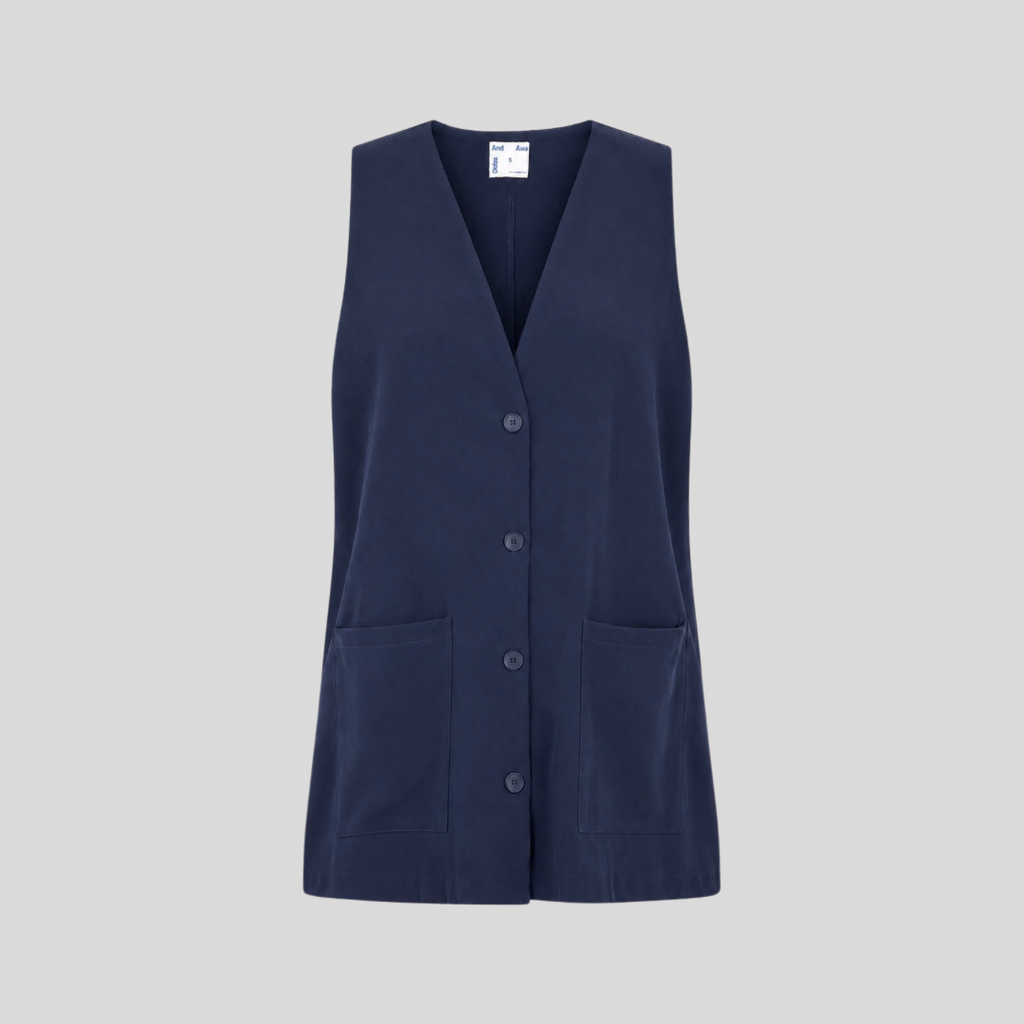 FREE WILL DRESS/VEST IN NAVY