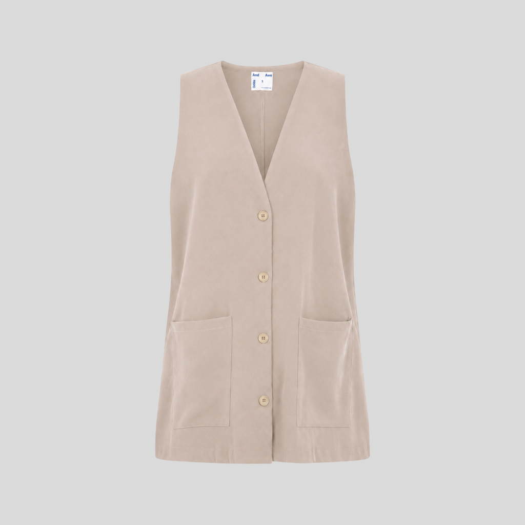 FREE WILL DRESS/VEST IN SAND