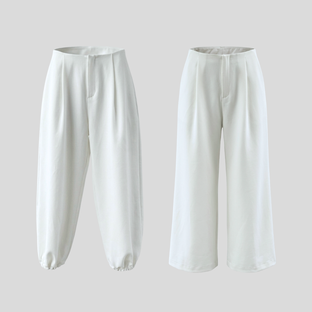 A LITTLE CAOS PANTS IN IVORY
