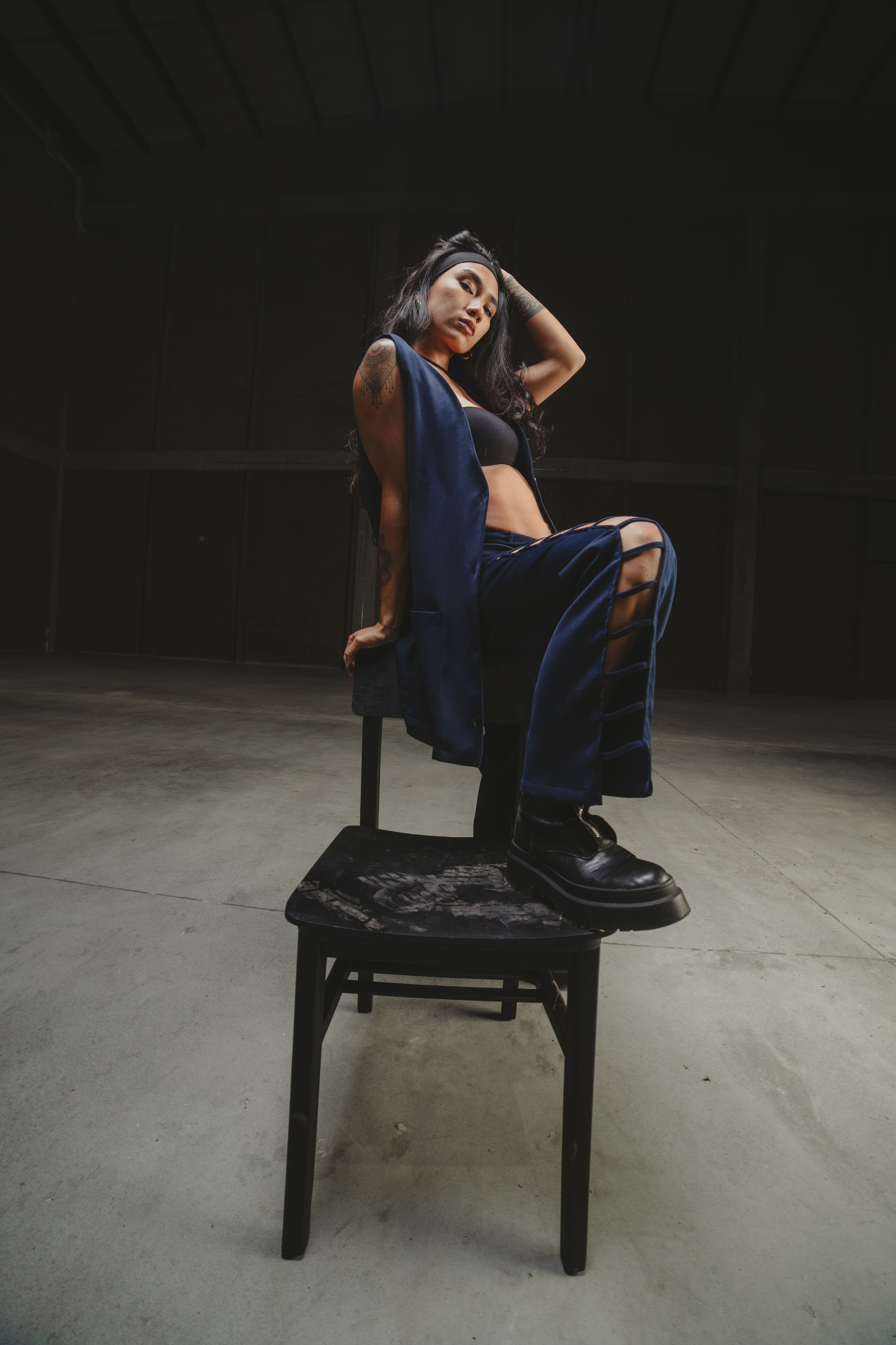 FREE WILL DRESS/VEST IN NAVY