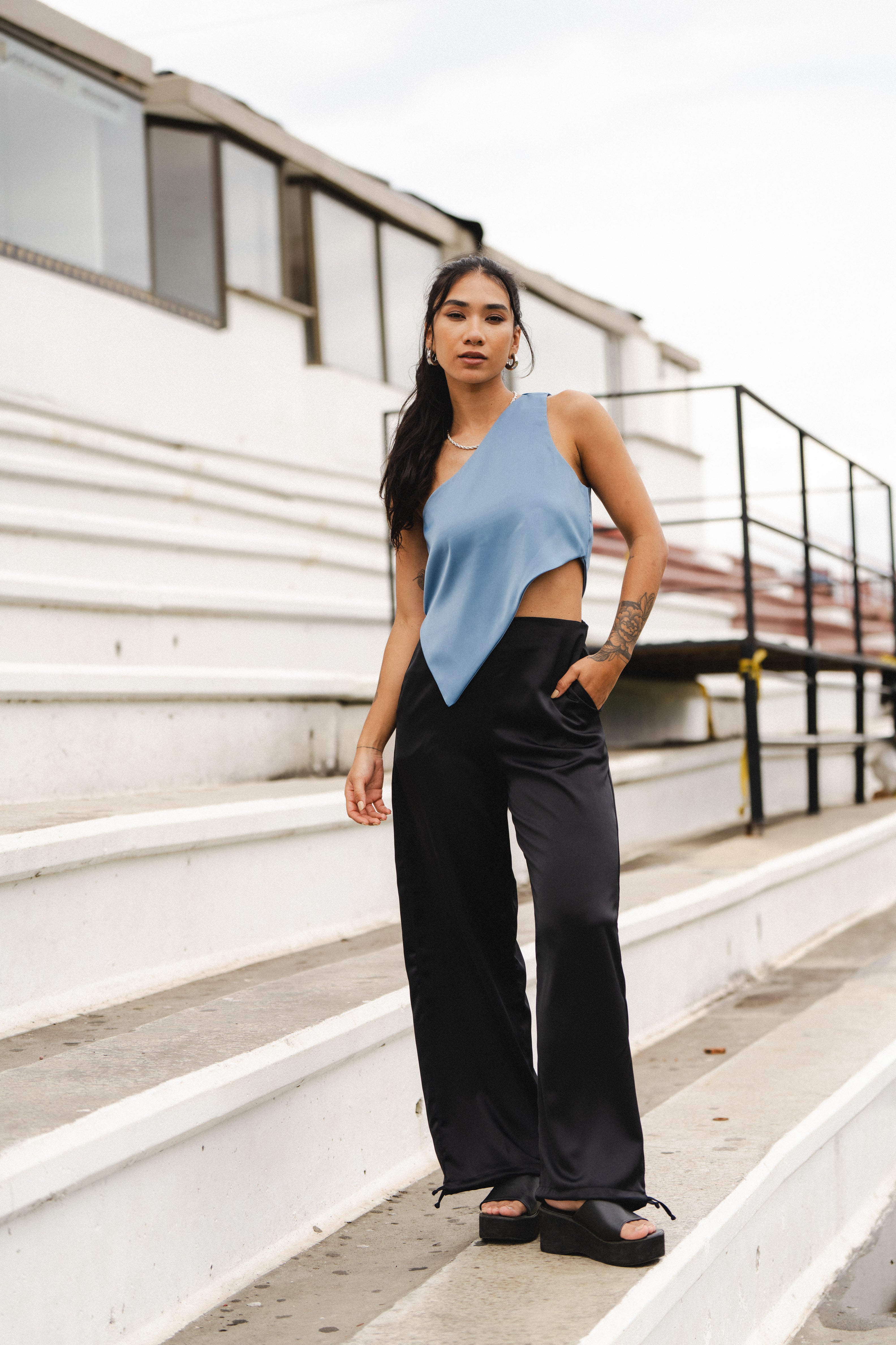 STAY CURIOUS PANTS IN BLACK