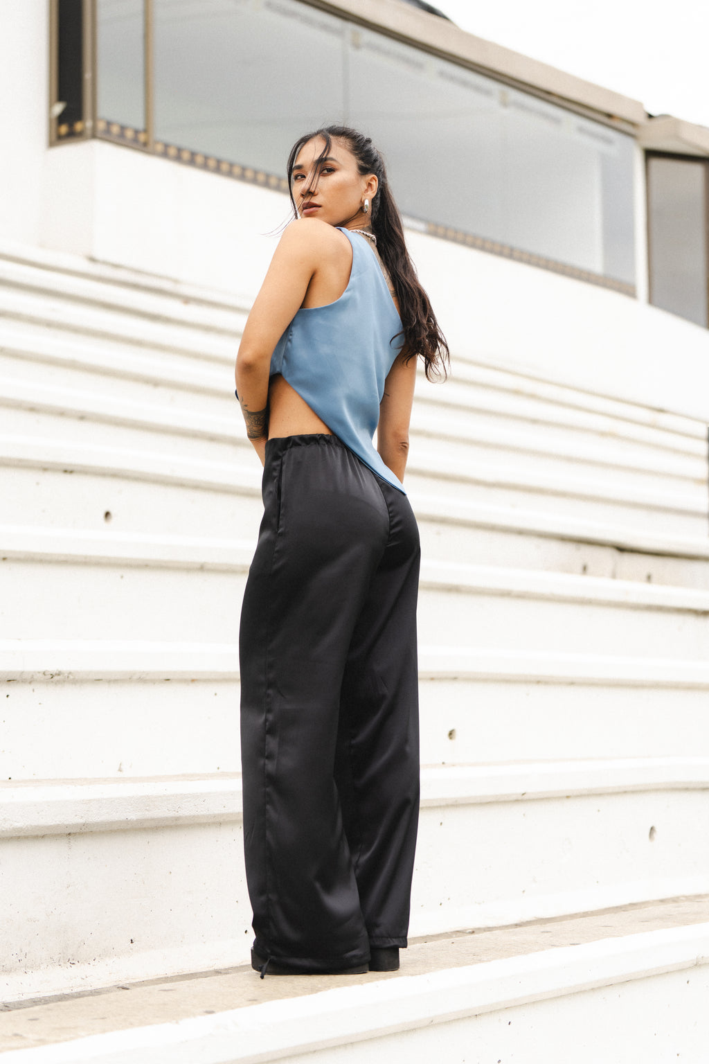 STAY CURIOUS PANTS IN BLACK