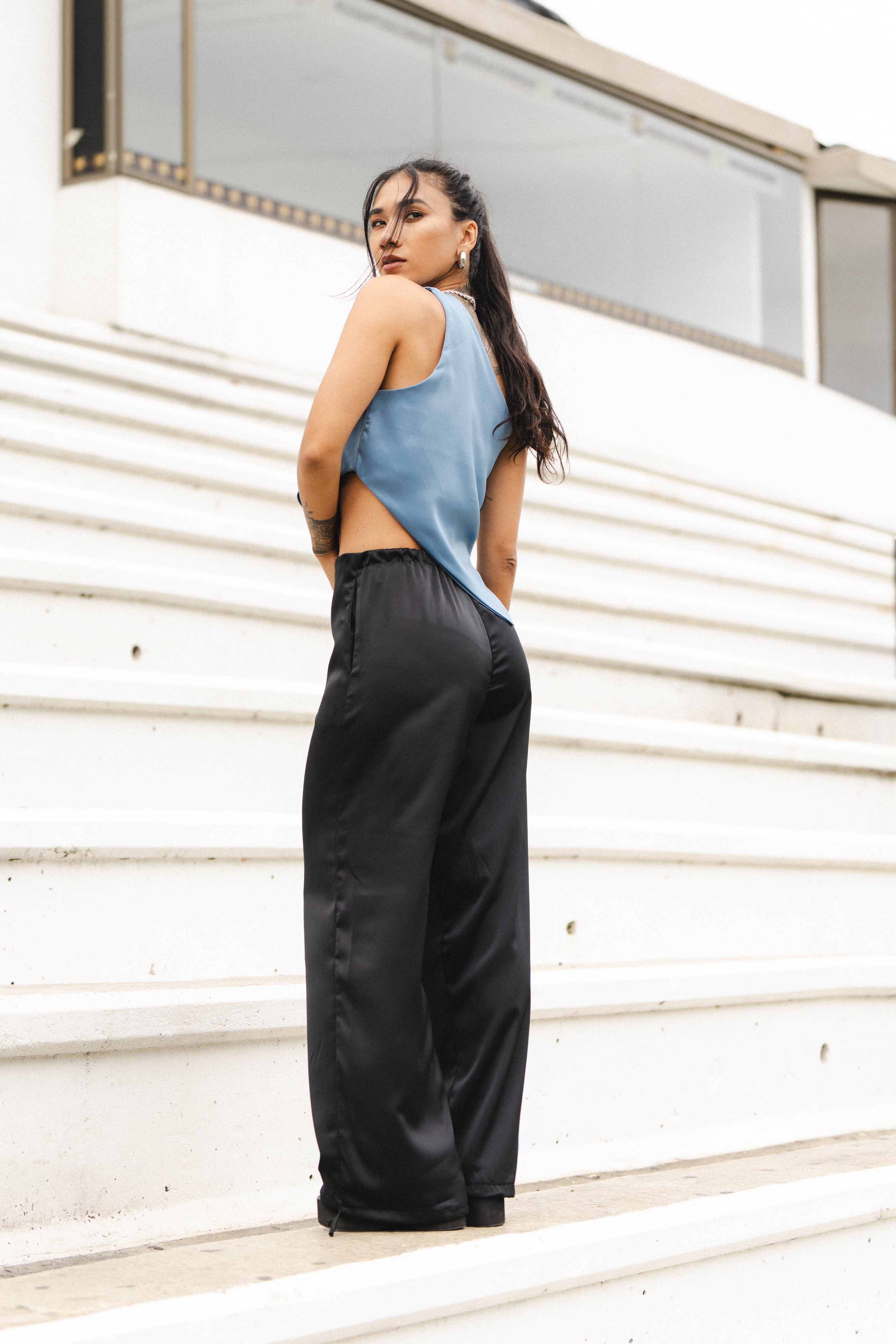 STAY CURIOUS PANTS IN BLACK