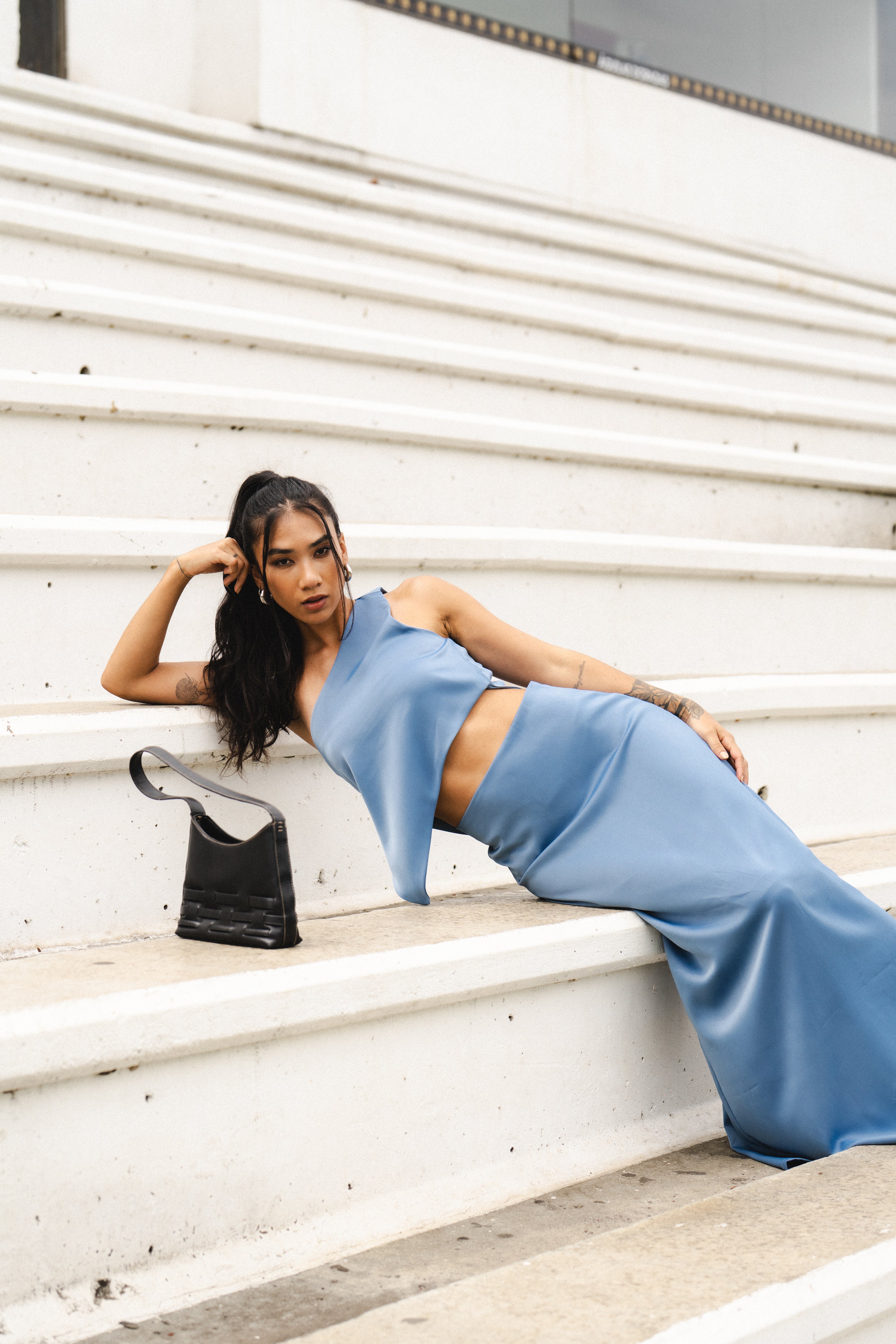 LEAP OF FATIH SKIRT IN BLUESTONE