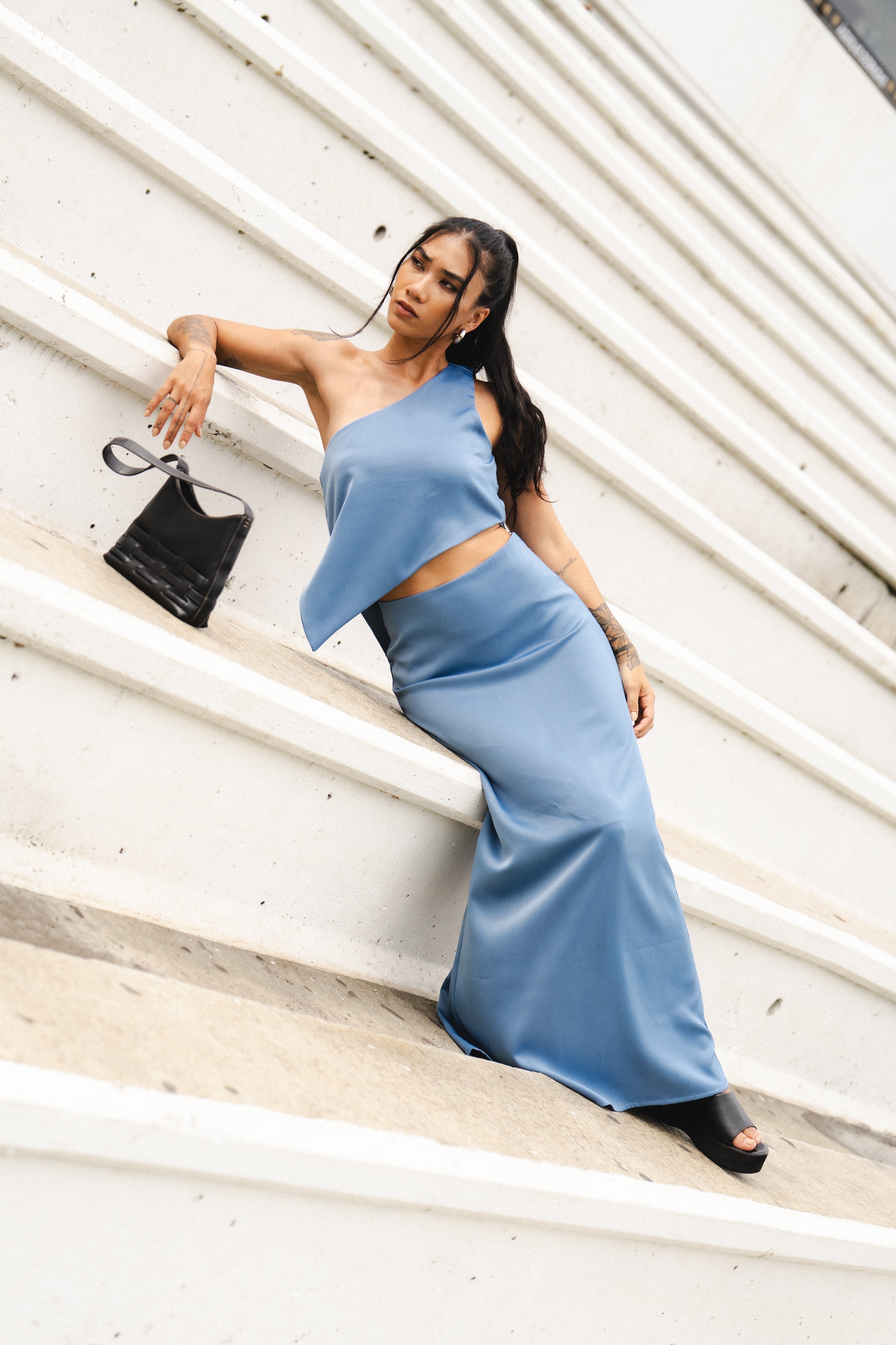 INNER PULSE TOP IN BLUESTONE