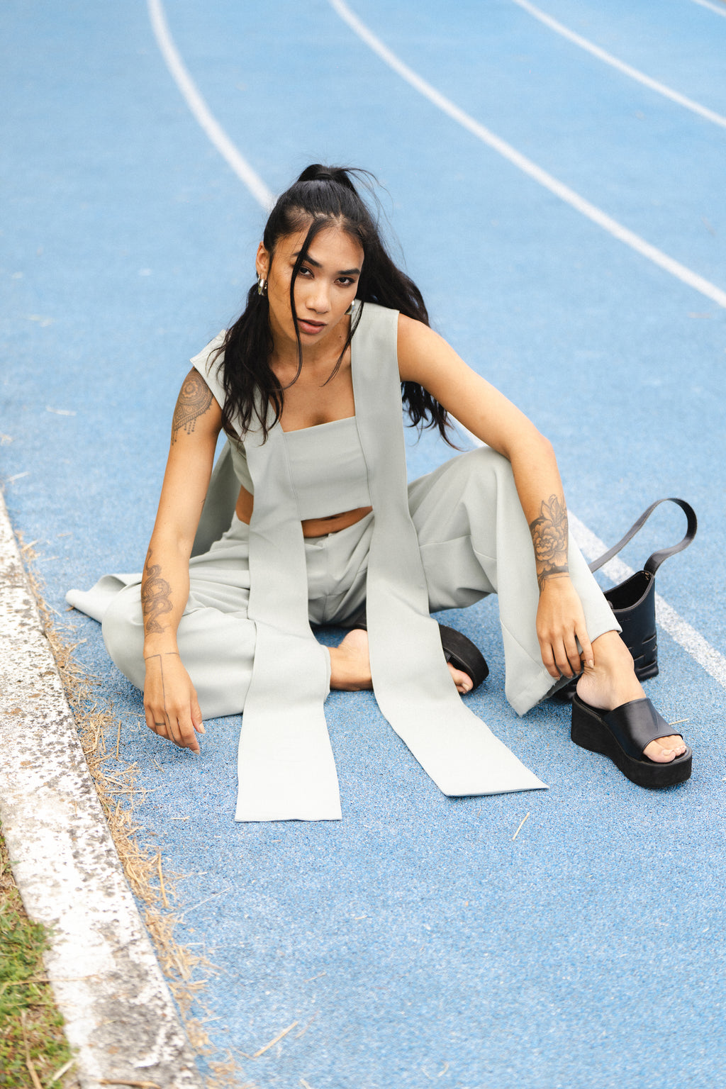 THE DOUBLE TAKE TOP IN SAGE