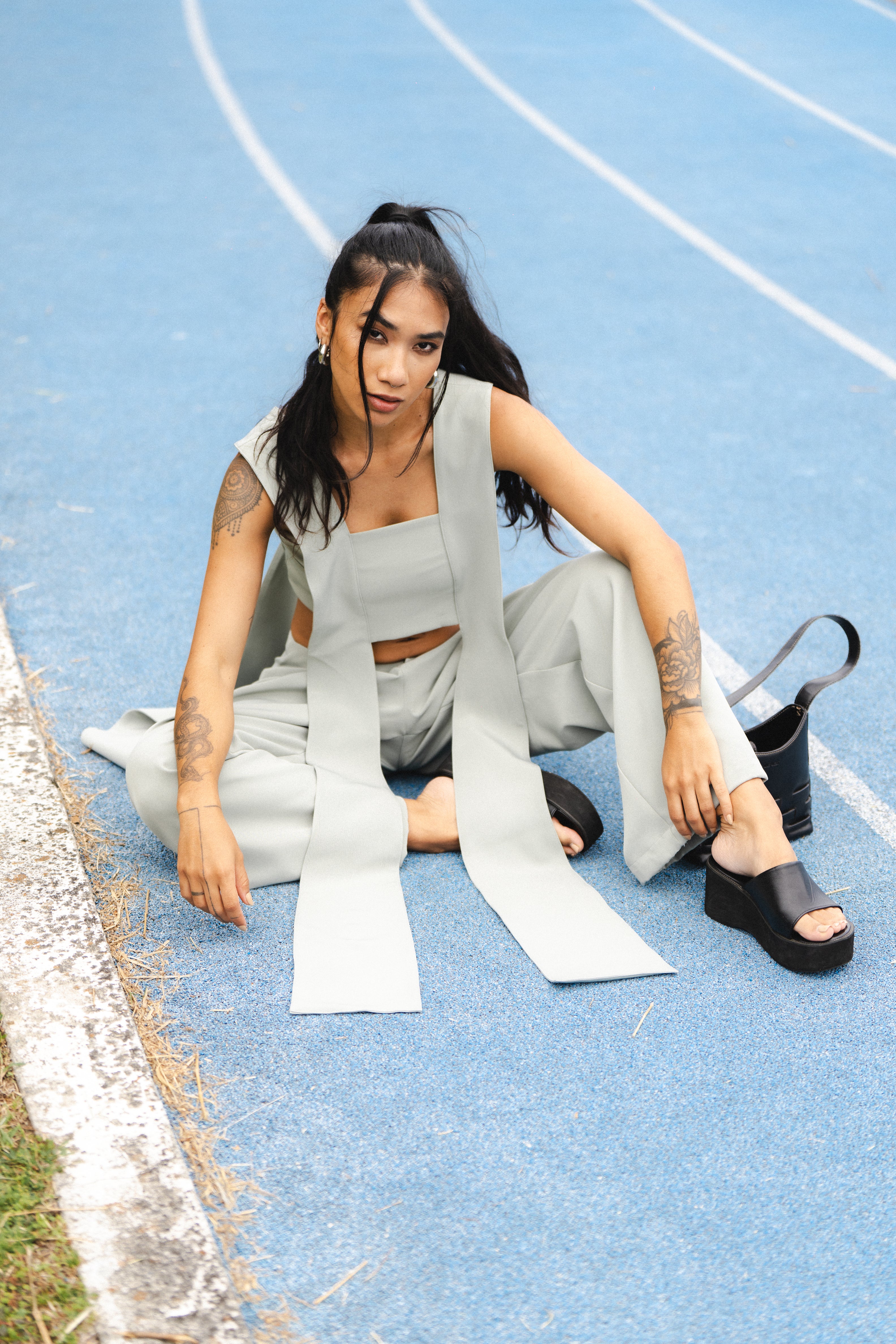 THE DOUBLE TAKE TOP IN SAGE