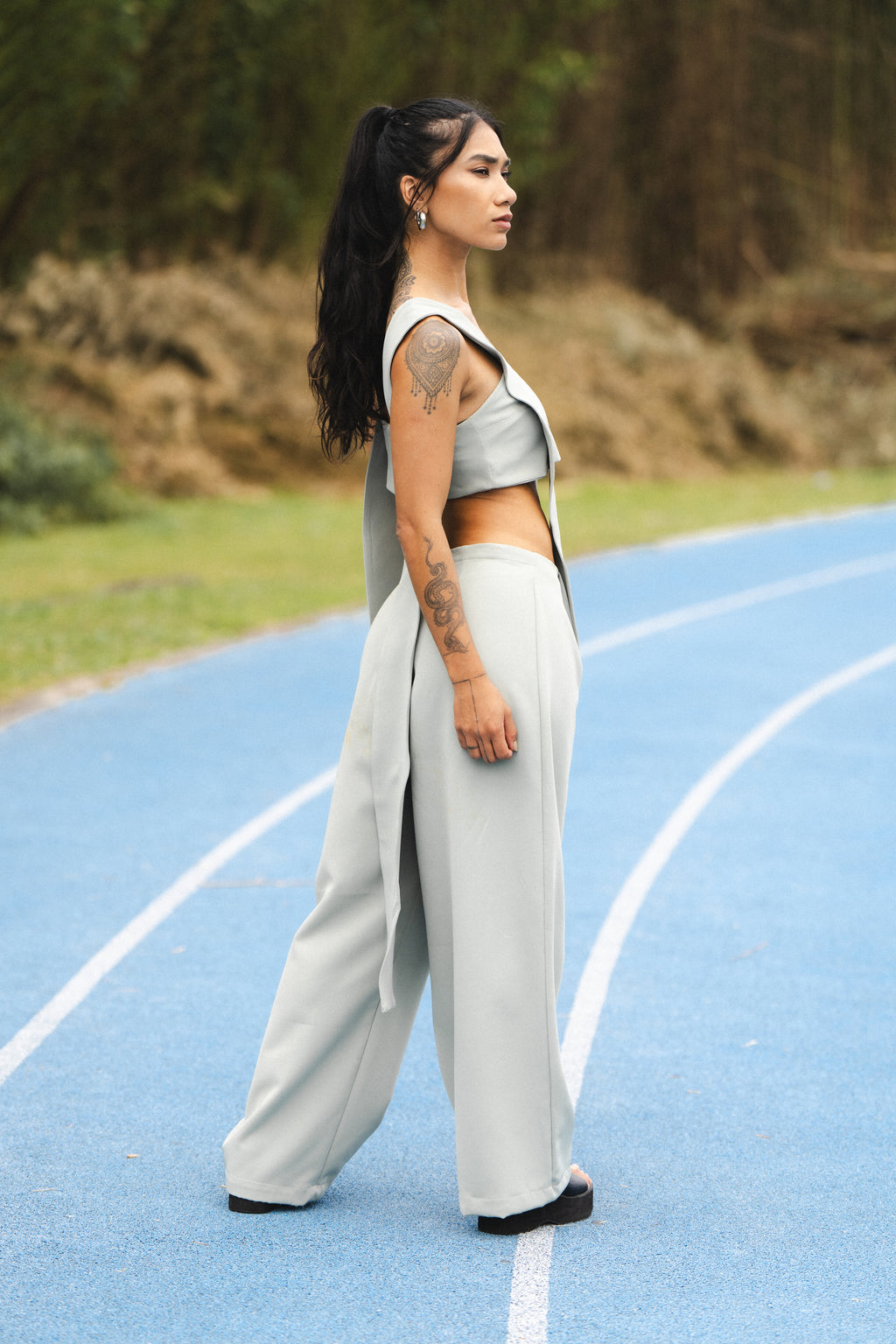 A LITTLE CAOS PANTS IN SAGE