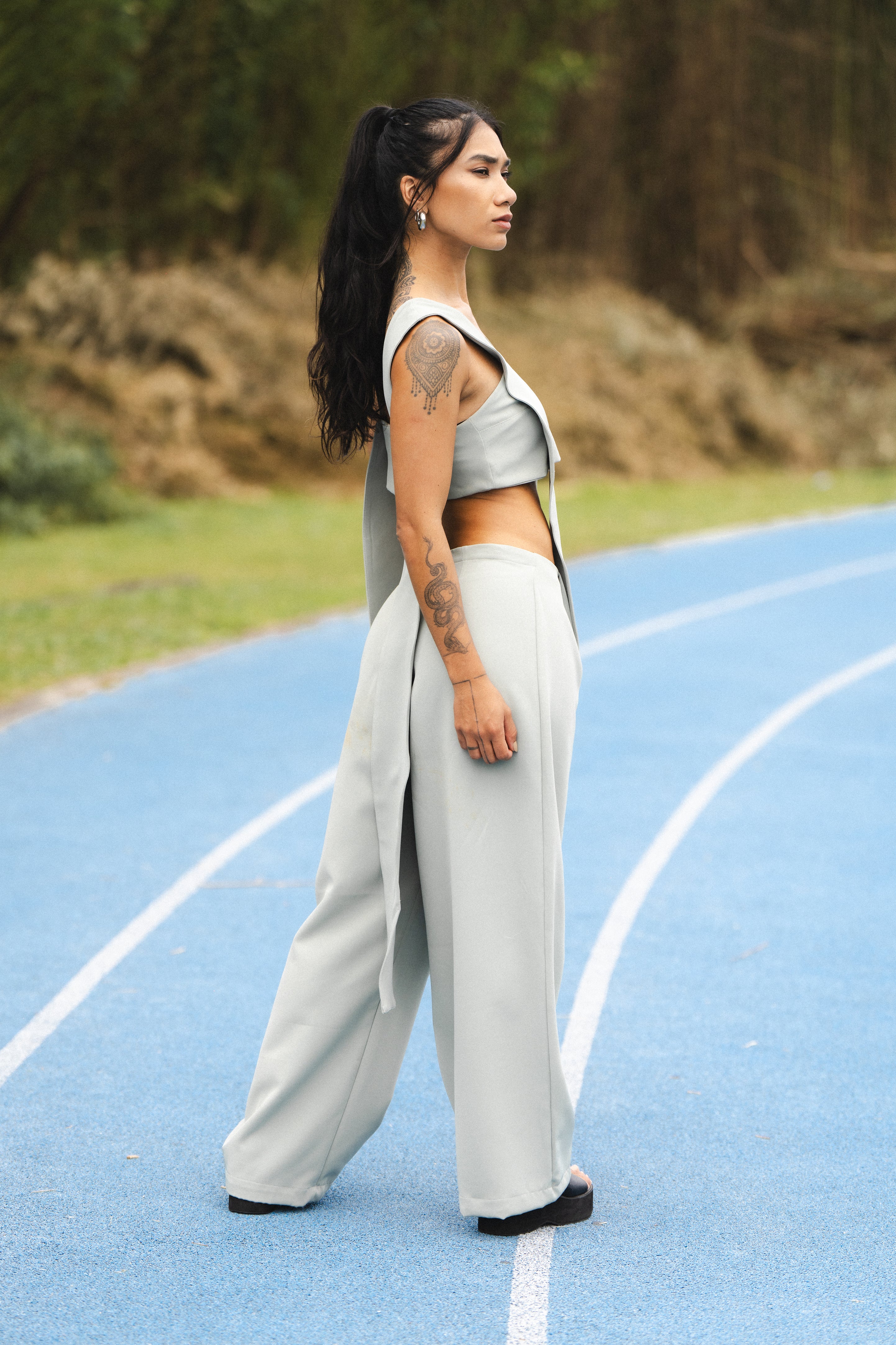 A LITTLE CAOS PANTS IN SAGE