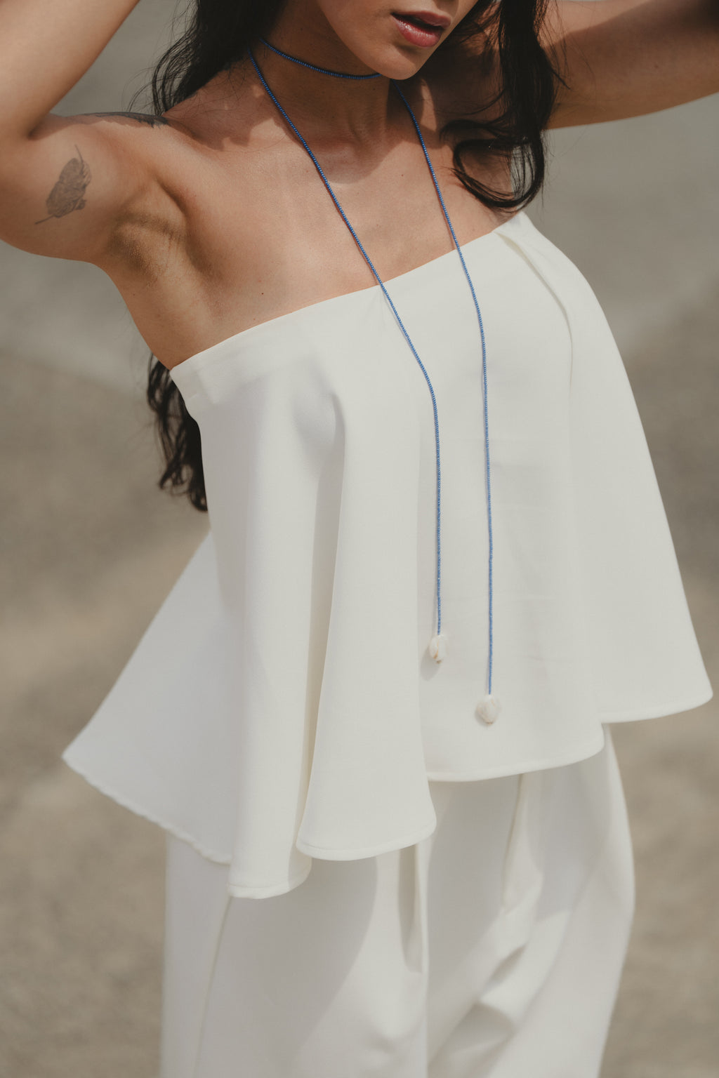 STATE OF AWE TOP/SKIRT IN IVORY