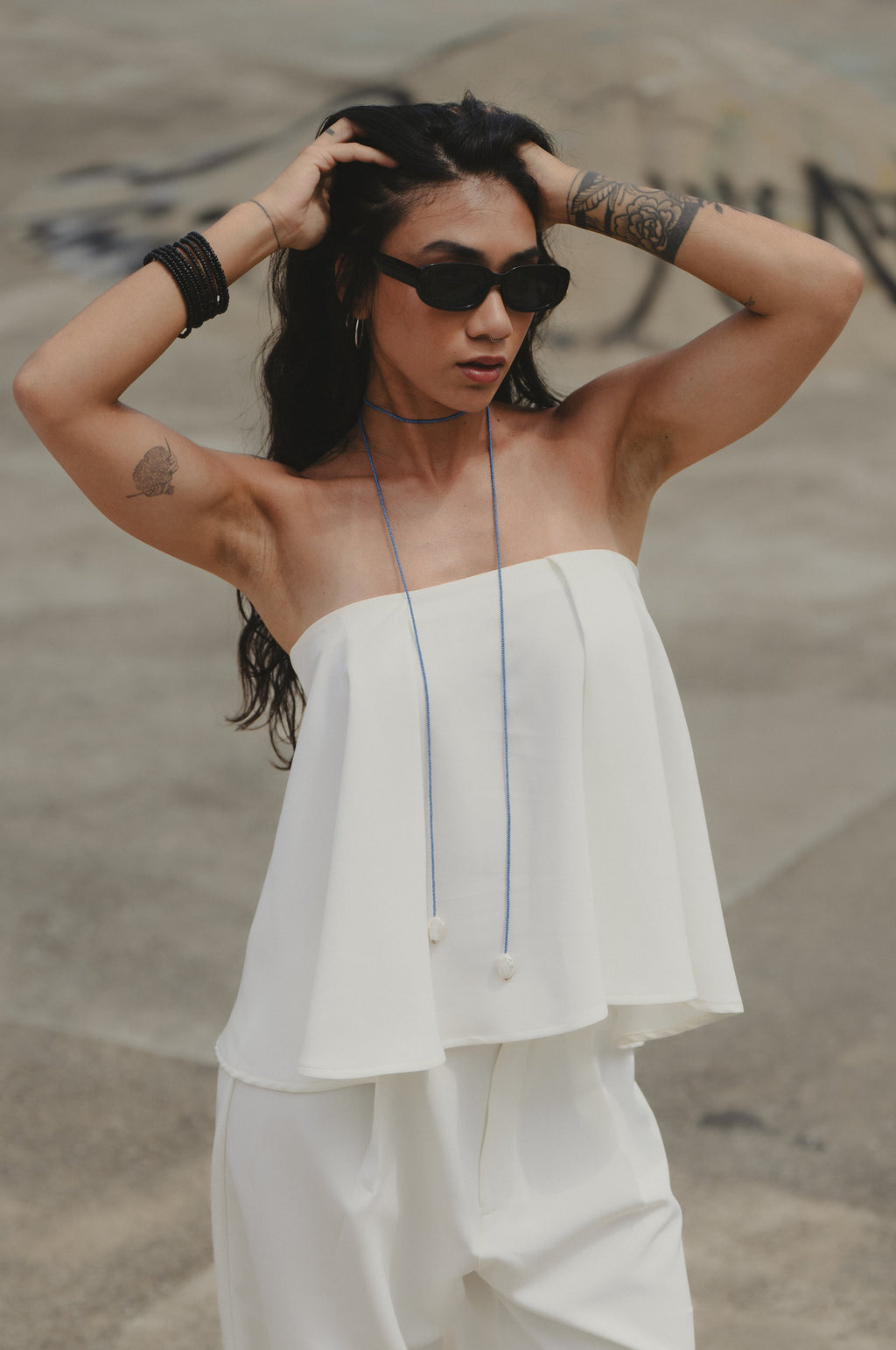 STATE OF AWE TOP/SKIRT IN IVORY