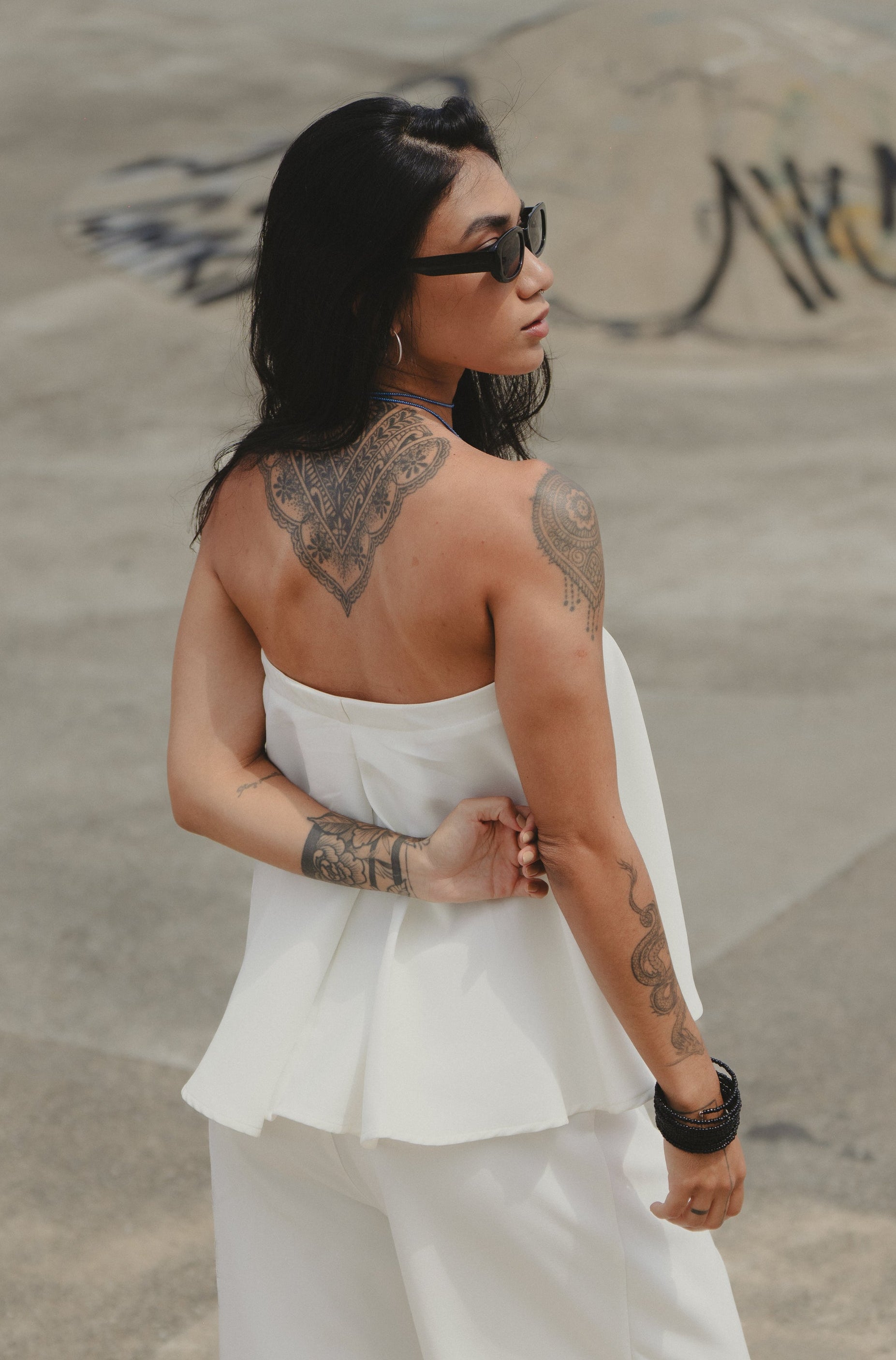 STATE OF AWE TOP/SKIRT IN IVORY