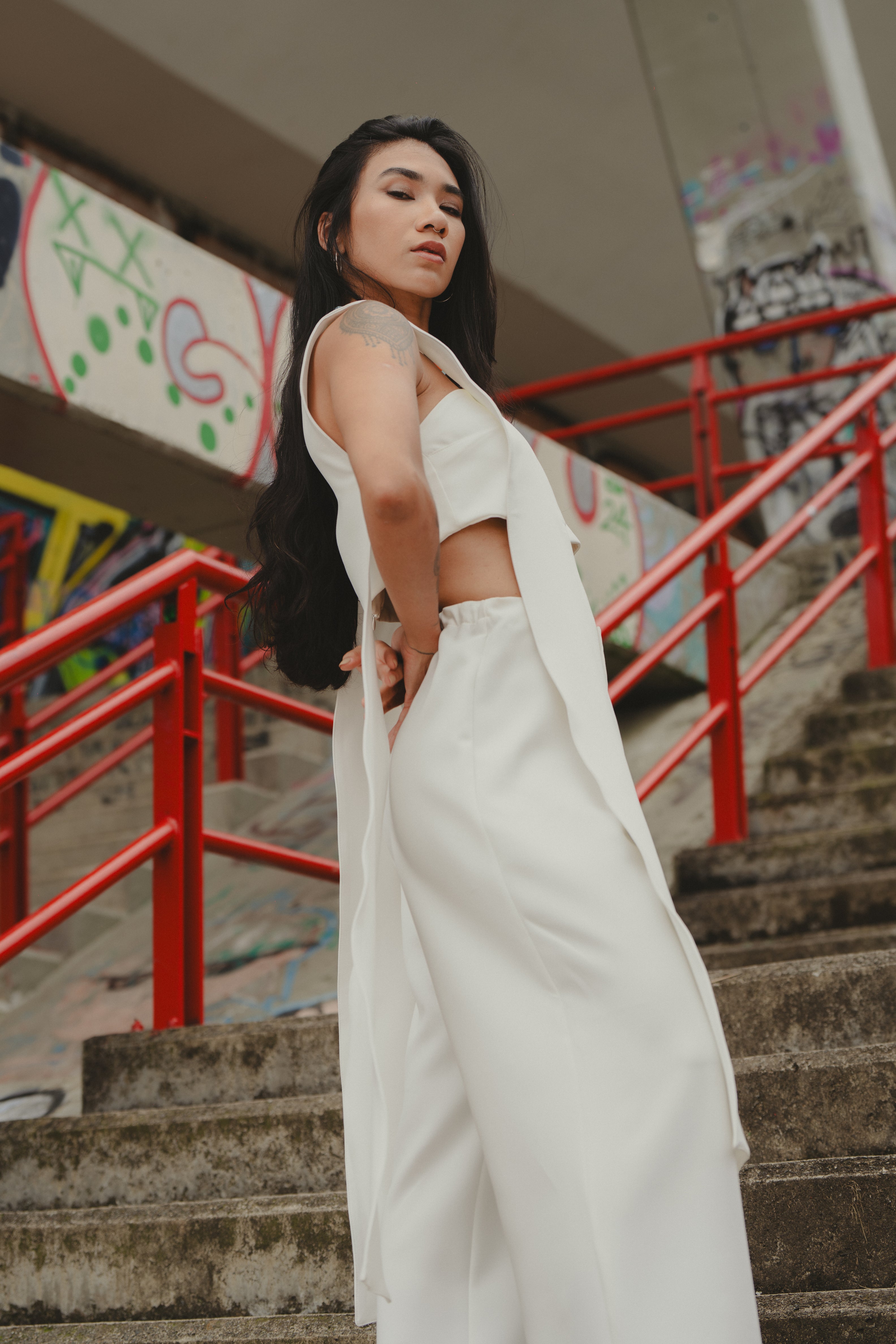 A LITTLE CAOS PANTS IN IVORY